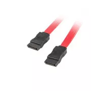Kabel LANBERG SATA III (6GB/S) F/F 50cm, czerwony