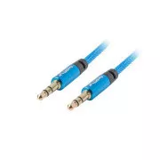 Kabel LANBERG Minijack 3.5mm M/M 3 PIN 1m, niebieski