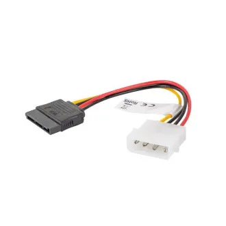 Kabel LANBERG Molex (M) do SATA (F) 15cm