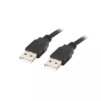 Kabel LANBERG USB-A M/M 2.0 1m, czarny