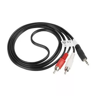 Kabel LANBERG Minijack 3,5mm (M) 3 PIN do 2x RCA (CINCH) (M) 1,5m Kabel LANBERG Minijack 3,5mm (M) 3 PIN do 2x RCA (CINCH) (M) 1,5m