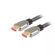 Kabel LANBERG Ultra High Speed HDMI 2.1, 48 Gbps, 8K@60Hz, 5K@120Hz, długość 1,8 m, czarny, pozłacane złącza