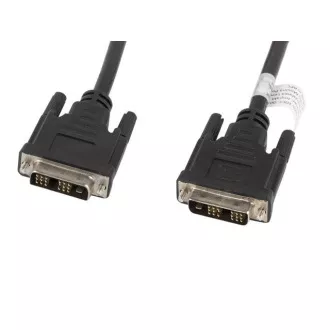 Kabel połączeniowy LANBERG DVI-D(18 1) do DVI-D (18 1), M/M, długość 1,8 m, pojedyncze łącze, czarny