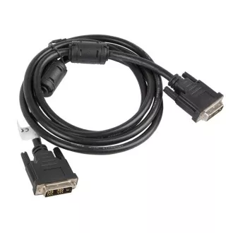 Kabel połączeniowy LANBERG DVI-D(18 1) do DVI-D (18 1), M/M, długość 1,8 m, pojedyncze łącze, czarny