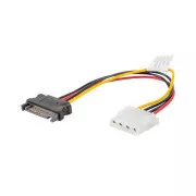 Kabel LANBERG Molex (F) do SATA (M) 15cm