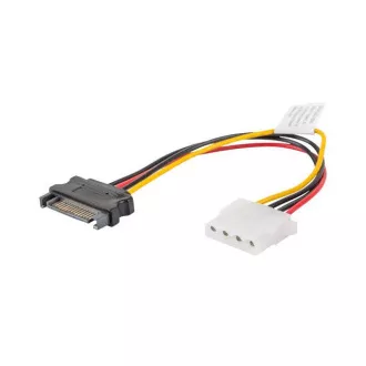 Kabel LANBERG Molex (F) do SATA (M) 15cm