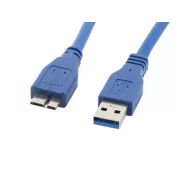Kabel LANBERG Micro USB (M) do USB-A (M) 3.0 0,5 m, niebieski
