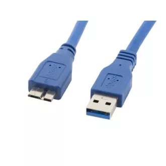 Kabel LANBERG Micro USB (M) do USB-A (M) 3.0 0,5 m, niebieski