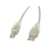 Kabel LANBERG USB-A (M) do USB-B (M) 2.0 5 m, przezroczysty