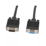 Przedłużacz LANBERG VGA M/F 1,8 m, ekranowany, czarny