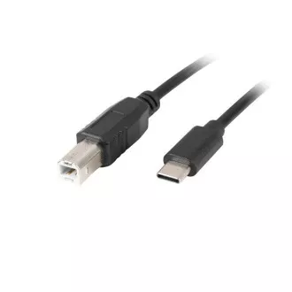 Kabel LANBERG USB-C (M) do USB-B (M) 2.0 1,8 m, czarny