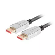Kabel połączeniowy LANBERG DisplayPort 1.4 M/M, 8K@60Hz, 5K@120Hz, długość 1,8 m, czarny, z zatrzaskiem, pozłacane złącza