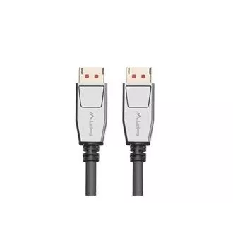 Kabel połączeniowy LANBERG DisplayPort 1.4 M/M, 8K@60Hz, 5K@120Hz, długość 1,8 m, czarny, z zatrzaskiem, pozłacane złącza Kabel połączeniowy LANBERG DisplayPort 1.4 M/M, 8K@60Hz, 5K@120Hz, długość 1,8 m, czarny, z zatrzaskiem, pozłacane złącza