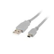 Kabel LANBERG USB MINI (M) do USB-A (M) 2.0 1,8 m, szary (CANON)