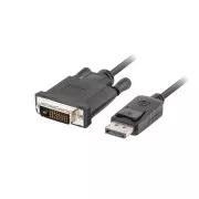Kabel połączeniowy LANBERG DisplayPort 1.2 do DVI-D (24 1), M/M, długość 3 m, podwójne łącze, czarny