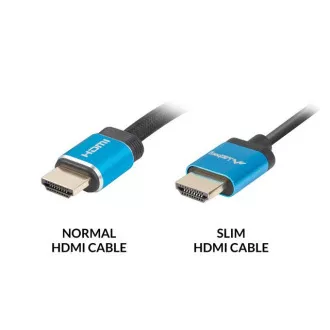 Kabel LANBERG HDMI M/M 2.0 1,8 m 4K czarny, wąski