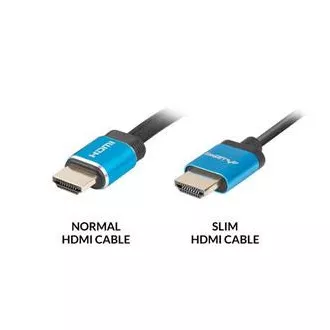 Kabel LANBERG HDMI M/M 2.0 1,8 m 4K czarny, wąski