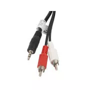 Kabel LANBERG Minijack 3.5mm (M) 3 PIN do 2x RCA (CINCH) (M) 5m