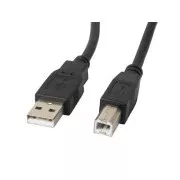 LANBERG USB - A (M) do USB - B (M) 2.0, kabel 0,5 m, czarny