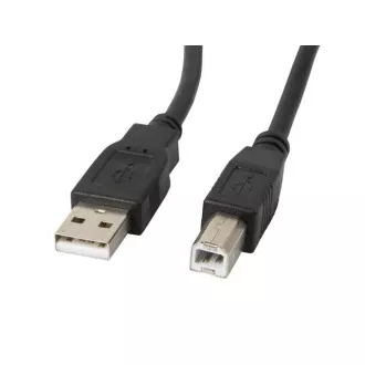 LANBERG USB - A (M) do USB - B (M) 2.0, kabel 0,5 m, czarny