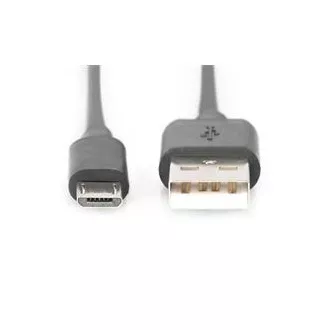 Kabel Digitus USB 2.0 USB A męski do USB micro B męski, 2x ekranowany, miedziany, 1m