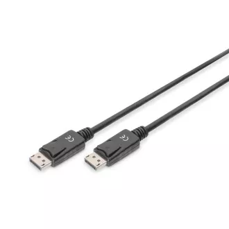 Kabel połączeniowy Digitus DisplayPort 1.2, DP M/M, 2,0 m, z zatrzaskiem, Ultra HD 4K, czarny Kabel połączeniowy Digitus DisplayPort 1.2, DP M/M, 2,0 m, z zatrzaskiem, Ultra HD 4K, czarny