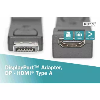 Adapter Digitus DisplayPort, Displayport męski -> HDMI A żeński
