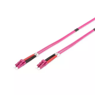 Patchcord światłowodowy DIGITUS, LC do LC, wielomodowy OM4 - 50/125 µ, dupleks, długość 1 m