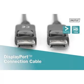Kabel połączeniowy Digitus DisplayPort 1.1a. 1 m, CU, AWG28, 2x ekranowany