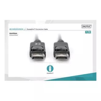 Kabel połączeniowy Digitus DisplayPort 1.1a. 1 m, CU, AWG28, 2x ekranowany