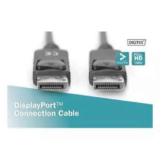 Kabel połączeniowy Digitus DisplayPort 1.1a. 1 m, CU, AWG28, 2x ekranowany