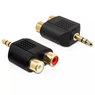 Adapter audio stereo jack 3,5 mm 3-pinowy męski > 2 x RCA (CINCH) żeński Adapter audio stereo jack 3,5 mm 3-pinowy męski > 2 x RCA (CINCH) żeński