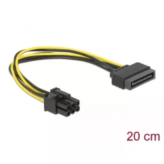 Kabel zasilający Delock SATA 15 pin na 6 pin PCI Express