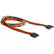 Kabel zasilający Delock SATA 15 Pin męski > SATA 15 Pin żeński przedłużenie 100 cm