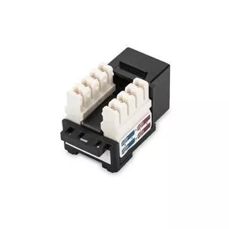 Gniazdo Keystone Digitus CAT 6, nieekranowane RJ45 do LSA, czarne