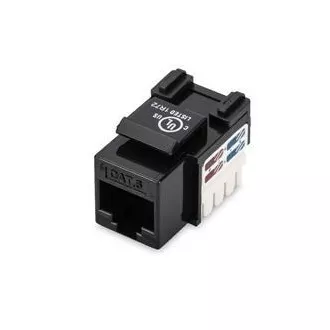 Gniazdo Keystone Digitus CAT 6, nieekranowane RJ45 do LSA, czarne