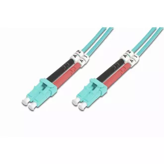 Patchcord światłowodowy DIGITUS, LC do LC, wielomodowy, OM3, 50/125 µ, dupleks, długość 3 m Patchcord światłowodowy DIGITUS, LC do LC, wielomodowy, OM3, 50/125 µ, dupleks, długość 3 m