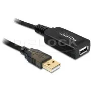 Kabel USB 2.0 Delock, przedłużacz A-A męski/żeński 20 m, aktywny