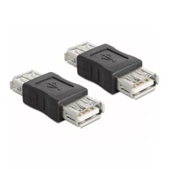 Adapter USB Delock, USB A czarny żeński/żeński (złącze) Adapter USB Delock, USB A czarny żeński/żeński (złącze)