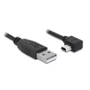 Kabel Delock USB 2.0 A-męski > USB mini-B 5-pin męski kątowy prawy, 3 metry