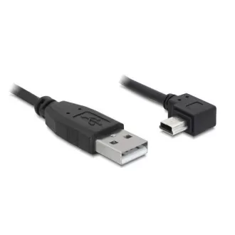 Kabel Delock USB 2.0 A-męski > USB mini-B 5-pin męski kątowy prawy, 3 metry
