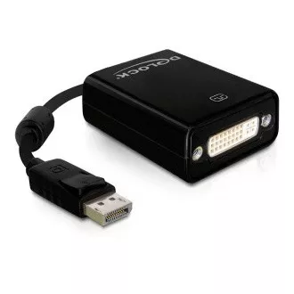 Adapter Delock DisplayPort (męski) do DVI 24 5 (żeński), czarny Adapter Delock DisplayPort (męski) do DVI 24 5 (żeński), czarny
