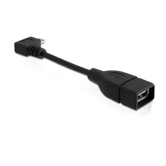 Delock Adapter USB micro-B męski prostokątny > USB 2.0-A żeński OTG 11cm