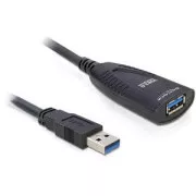 Przedłużacz USB 3.0 A/A Delock, męski/żeński, długość 5 m z aktywnym wzmocnieniem