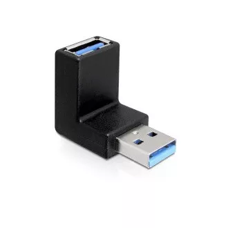 Adapter DeLock USB 3.0 męski na USB 3.0 żeński pod kątem 90° w pionie