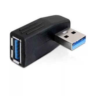 Adapter DeLock USB 3.0 męski na USB 3.0 żeński pod kątem 90° w poziomie Adapter DeLock USB 3.0 męski na USB 3.0 żeński pod kątem 90° w poziomie