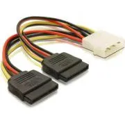 Adapter zasilania Delock z Molex 4-pin na 2x SATA 15-pin