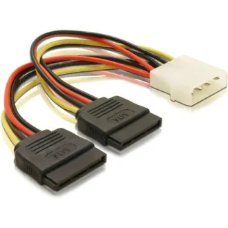 Adapter zasilania Delock z Molex 4-pin na 2x SATA 15-pin