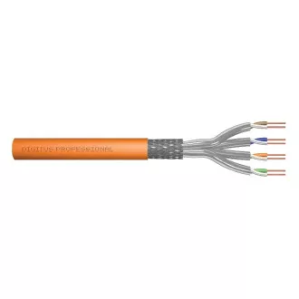 Kabel instalacyjny Digitus CAT 7 S-FTP, 1200 MHz Dca (EN 50575), AWG 23/1, 100 m, simplex, pomarańczowy Kabel instalacyjny Digitus CAT 7 S-FTP, 1200 MHz Dca (EN 50575), AWG 23/1, 100 m, simplex, pomarańczowy