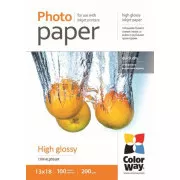 Papier fotograficzny COLORWAY / wysoki połysk 200g/m2, 13x18 / 100 szt.
